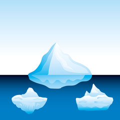 Ice Mountain isolated icon