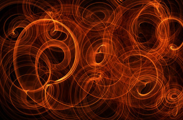 abstract red orange smoke over black background
