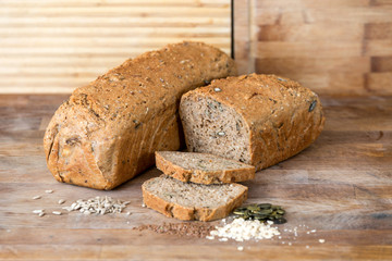 homemade bread with seeds