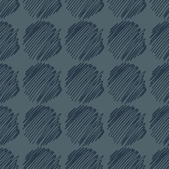 Fototapeta premium Seamless vector pattern with sketch doodle circles.