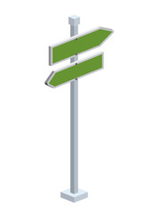 traffic signal with arrow isometric icon vector illustration design