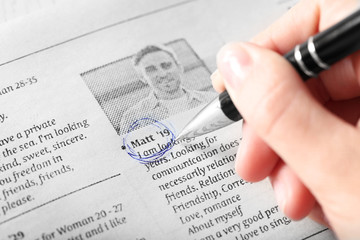 Search newspaper advertisements for information