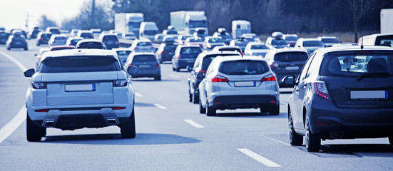 Stau auf der Autobahn