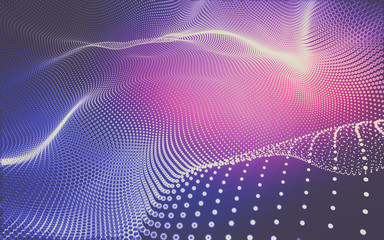 Abstract polygonal space low poly dark background, 3d rendering