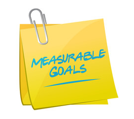measurable goals memo post sign concept