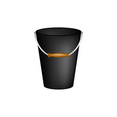 Bucket in black design