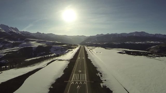 Aerial Airport Runway