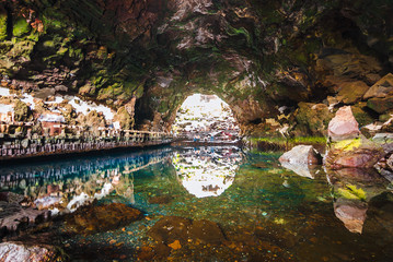  cave in Jameos del Agua. Lanzarote. Canary Islands. Spain