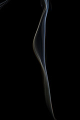 Abstract blue smoke from aromatic sticks.