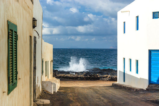 The abandoned village Tenesar.  Lanzarote. Canary Islands. Spain