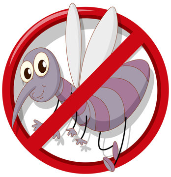 Pest control sign no mosquito