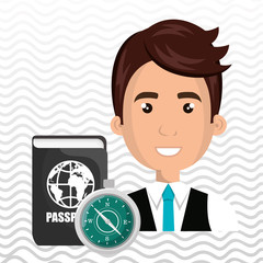 man password id travel vector illustration eps 10
