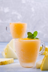Homemade melon sorbet