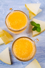 Homemade melon sorbet