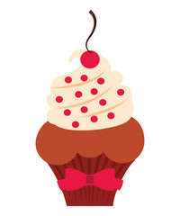delicious cupcake sweet isolated icon