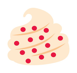 delicious cupcake sweet isolated icon