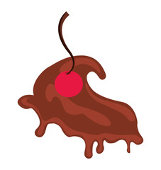 delicious cherry isolated icon