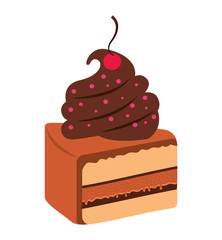 delicious sweet cake isolated icon