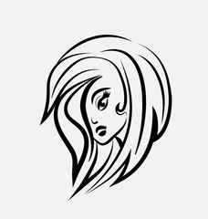 Logo pretty woman face