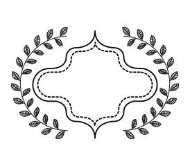 elegant beautiful frame isolated icon