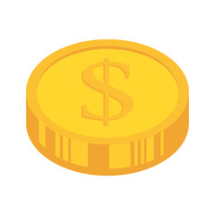 coins money gold  business economy earn stack commerce vector illustration 