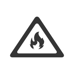 fire flame flammable warning danger safety vector illustration 