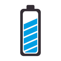 battery complete charge energy power level bar vector illustration 