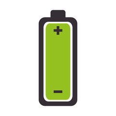 battery complete charge energy power level bar vector illustration 