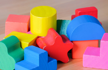 Wooden toy building blocks for kids