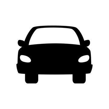car automobile auto transport vehicle front icon vector illustration 