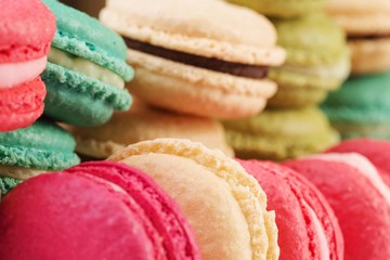 Set of delicious macaroons