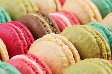 Set of delicious macaroons