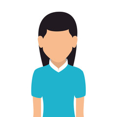 woman girl female person straight hair  face head human vector 