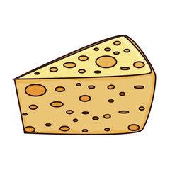 cheese food nutrition recipe milk piece sliced hole vector illustration 