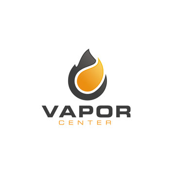 Vapor ,flame Logo Design Vector