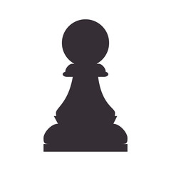 chess piece game pawn win focus chessboard strategy vector illustration