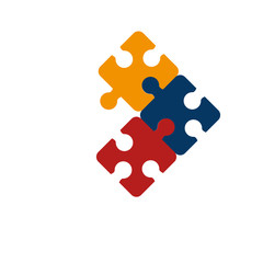 Fototapeta premium puzzle piece game match challenge connect vector illustration