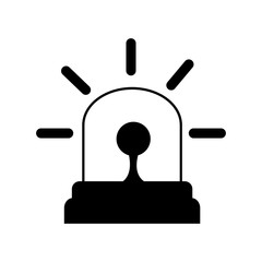 siren emergency light lamp bulb urgent alert vector illustration
