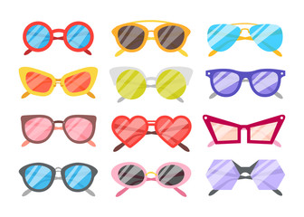 Vector Sunglasses icon set