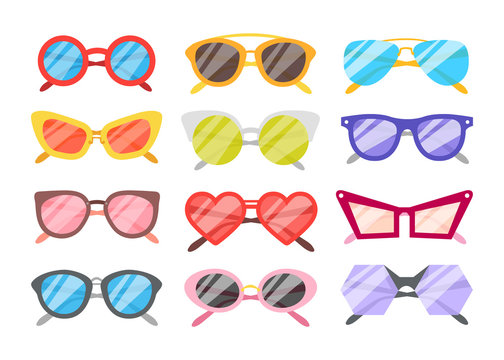 Vector Sunglasses Icon Set