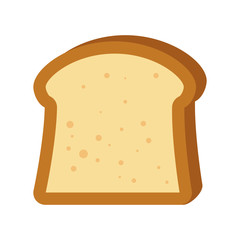 bread slice loaf food fresh breakfast toast vector illustration