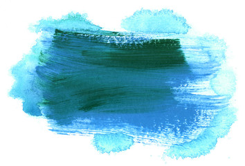 Teal blue background, abstract windy sky watercolor painting