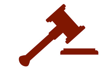 Hammer of Judge, isolated on white
