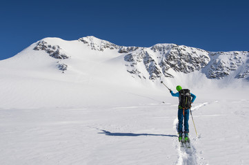 Ski touring winter