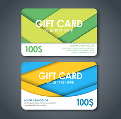 gift cards in the style of the material design