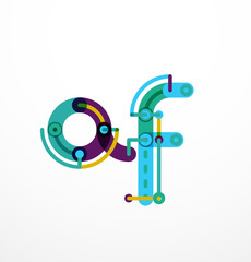 Abstract line design letter logo