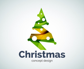 Vector Christmas tree logo template