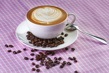 Latte coffee and Bean Coffee