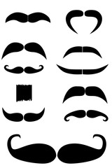 Mustache, isolated on white 
