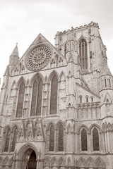 Facade of York Minster Cathedral Church, England